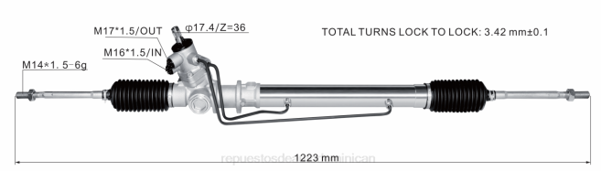 repuestos de auto Dominican | FF8T2811 cremallera de dirección asistida 44504-87601-000 DAIHATSU