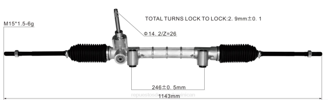 autopartes Santo Domingo | FF8T2800 cremallera de dirección asistida 52044921 52044919 520449190 FIAT