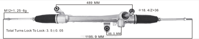 autopartes Republica Dominicana | FF8T2539 cremallera de dirección asistida 53601-tg2-t01 HONDA