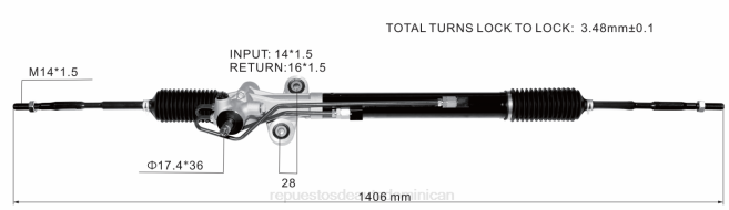 repuestos de motos mayorista | FF8T2526 Cremallera de dirección asistida 53601-tk8-a01 HONDA