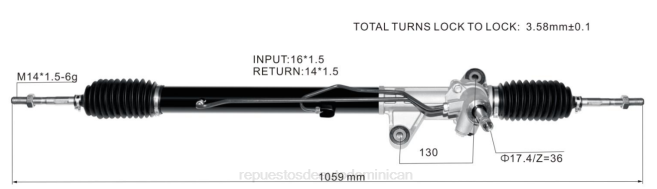 repuestos de motos mayorista | FF8T2536 Cremallera de dirección asistida 53601-s04-e82 HONDA