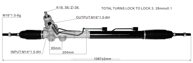 repuestos de autos | FF8T2743 cremallera de dirección asistida 57700-3k230 HYUNDAI/KIA