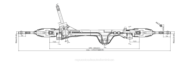 repuestos de motos mayorista | FF8T2746 cremallera de dirección asistida 56500-l400a HYUNDAI/KIA