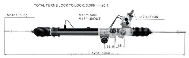 repuestos de autos | FF8T2603 cremallera de dirección asistida 8-97943518-0 8-97944520-0 ISUZU