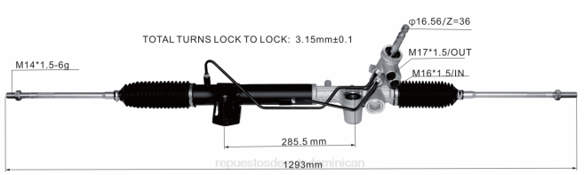 autopartes Republica Dominicana | FF8T2559 cremallera de dirección asistida 4410a259 MITSUBISHI