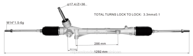 autopartes Santo Domingo | FF8T2550 cremallera de dirección asistida 4410a557 MITSUBISHI