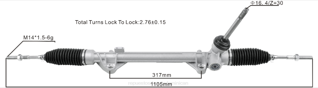 autopartes Republica Dominicana | FF8T2589 cremallera de dirección asistida 48001-4bg0a NISSAN