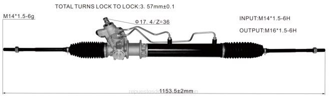 repuestos de auto Dominican | FF8T2591 cremallera de dirección asistida 49001-27n00 NISSAN