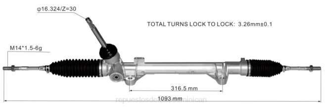 repuestos de motos mayorista | FF8T2806 Cremallera de dirección asistida 48001-8099r 480011626r RENAULT