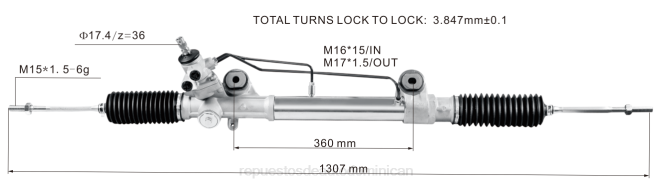 autopartes Republica Dominicana | FF8T2469 cremallera de dirección asistida 44250-0k800 44250-0k600 TOYOTA