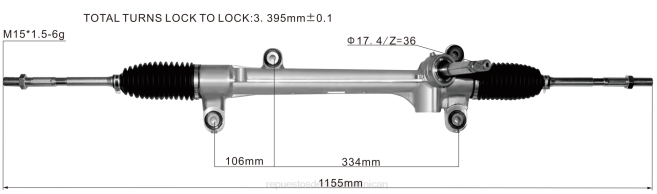 autopartes Santo Domingo | FF8T2510 cremallera de dirección asistida 45510-28122 TOYOTA