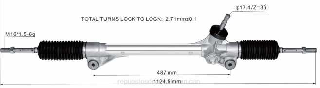 autopartes mayorista | FF8T2515 cremallera de dirección asistida 45510-48020 TOYOTA