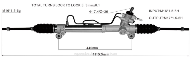 mayoristas de repuestos de auto | FF8T2474 cremallera de dirección asistida 44200-12770 TOYOTA