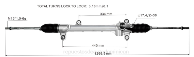 mayoristas de repuestos de auto | FF8T2514 cremallera de dirección asistida 45510-28220 TOYOTA