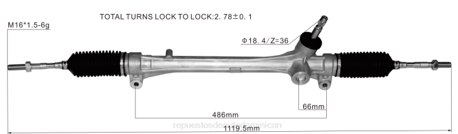 repuestos de auto Dominican | FF8T2521 cremallera de dirección asistida 45510-48030 TOYOTA