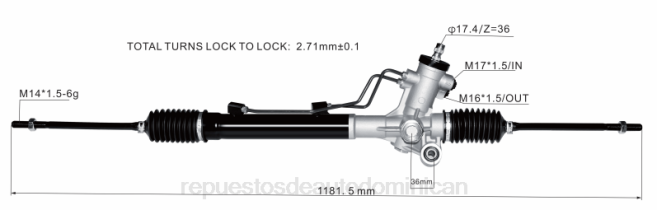 repuestos de automóviles | FF8T2492 cremallera de dirección asistida 44250-42032 TOYOTA