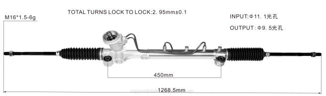 repuestos de automóviles | FF8T2672 Cremallera de dirección asistida 3l8z-3504-darm yl8z-3504-kbrm FORD