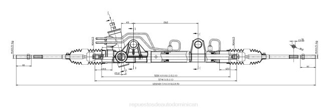 repuestos de autos | FF8T2663 cremallera de dirección asistida 96fb-3200-ah FORD