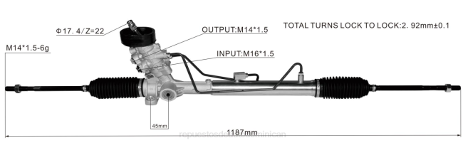 repuestos de autos | FF8T2423 cremallera de dirección asistida 6r1423055bx VOLKSWAGEN