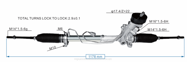 repuestos de motos mayorista | FF8T2426 cremallera de dirección asistida 6q2423055p VOLKSWAGEN